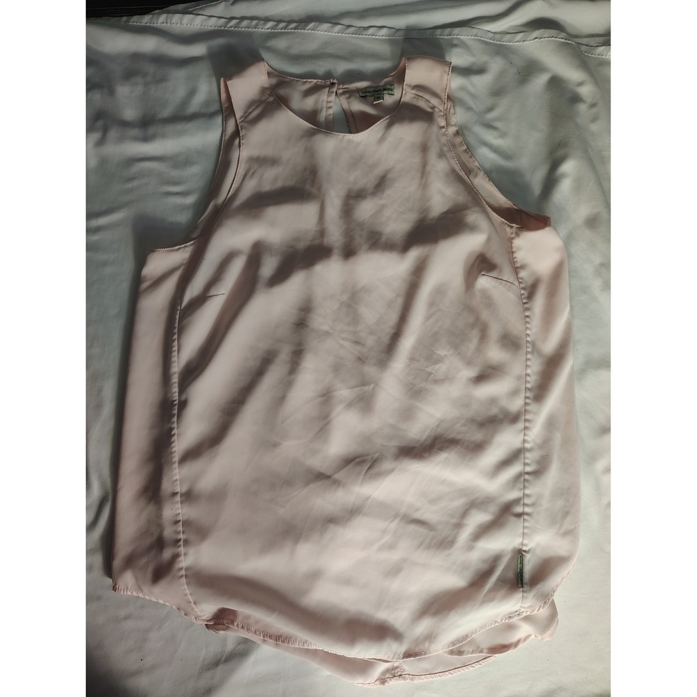 Calvin Klein Jeans Blush Pink Sleeveless Lace Back Blouse Top Medium